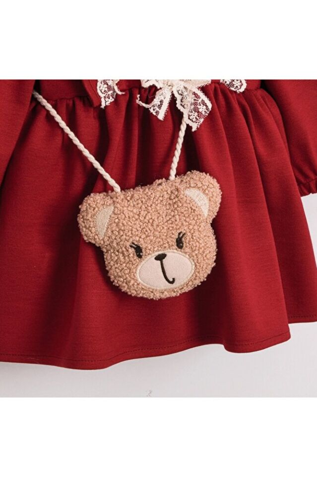Sweet Bear Oyuncak Aksesuarlı Kız Bebek Elbisesi