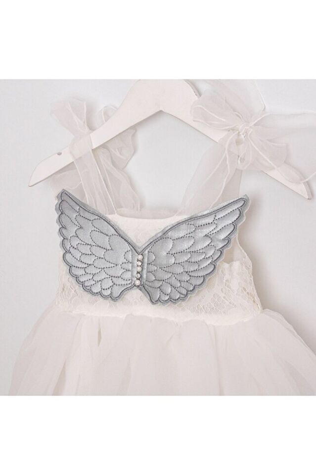 Silver Angel Melek Kanatlı Kız Çocuk Elbise