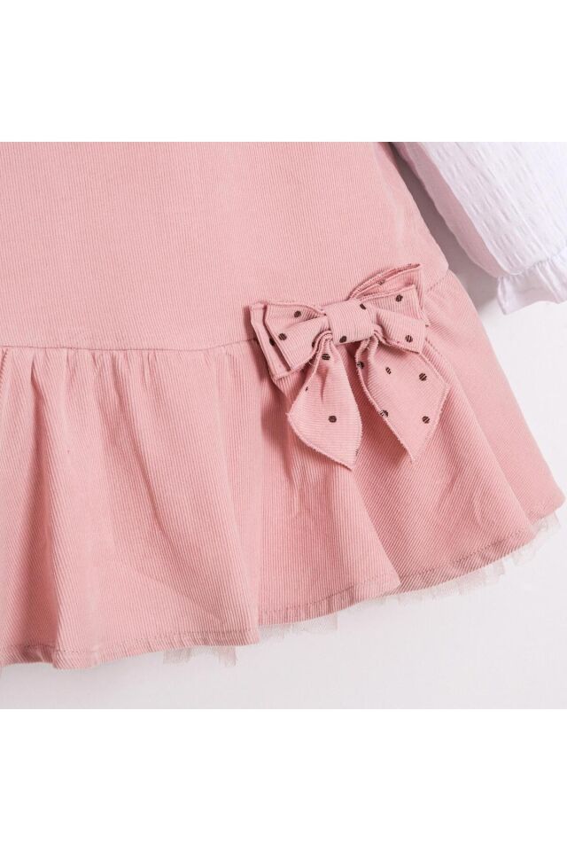 Rabit Nakışlı Kız Bebek Gömlekli Jile Takım