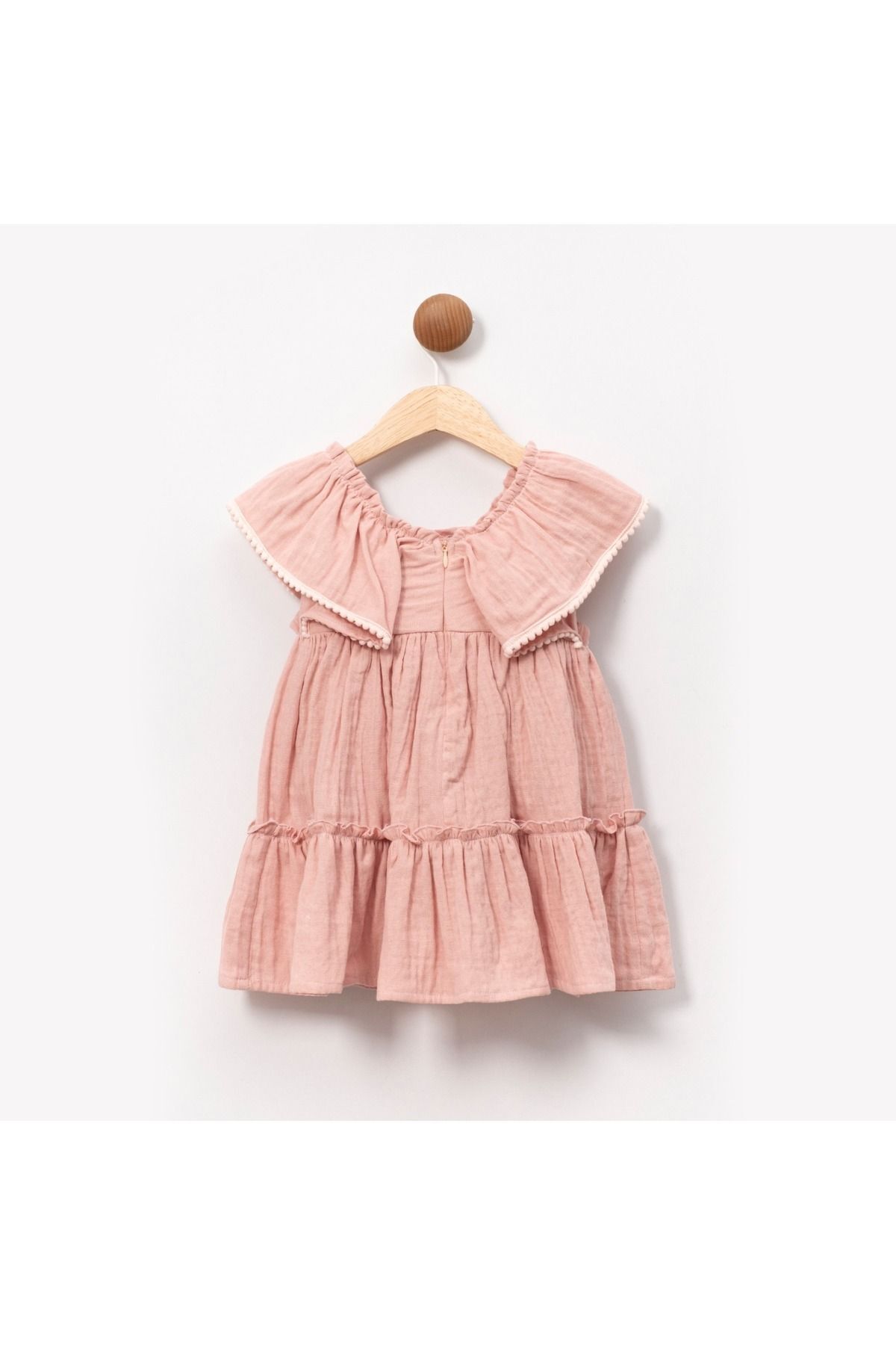 Clara Soft Kumaş Kız Çocuk Elbise Pembe - 4 Yaş