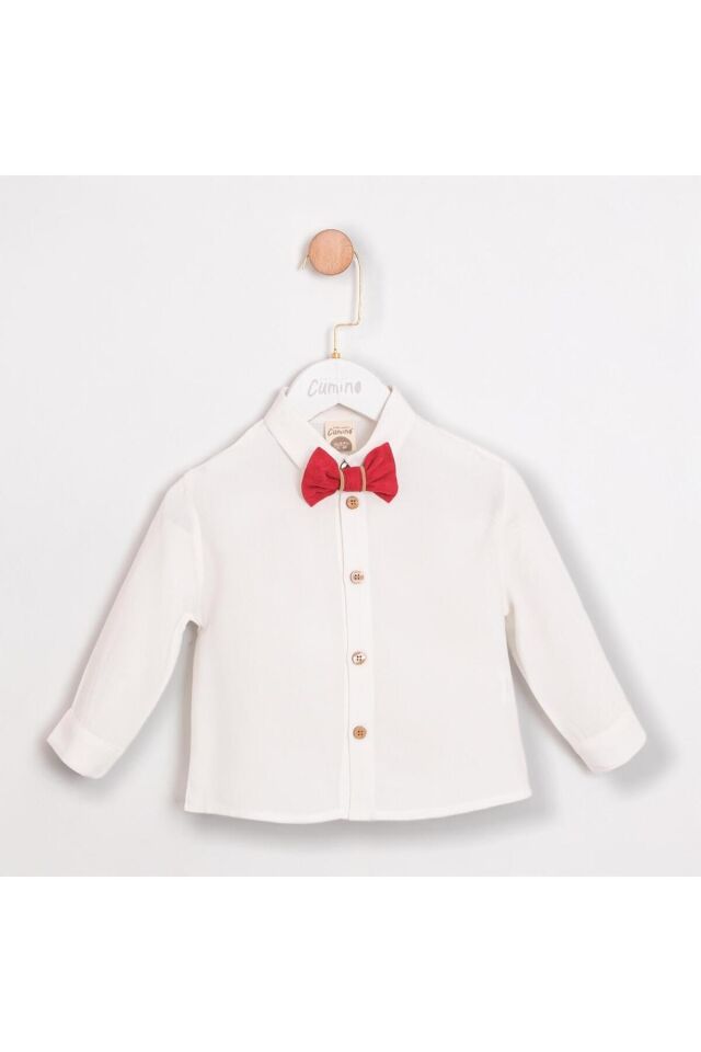 Tomy Papyonlu Gömlekli Erkek Bebek Salopet- Tulum Takım