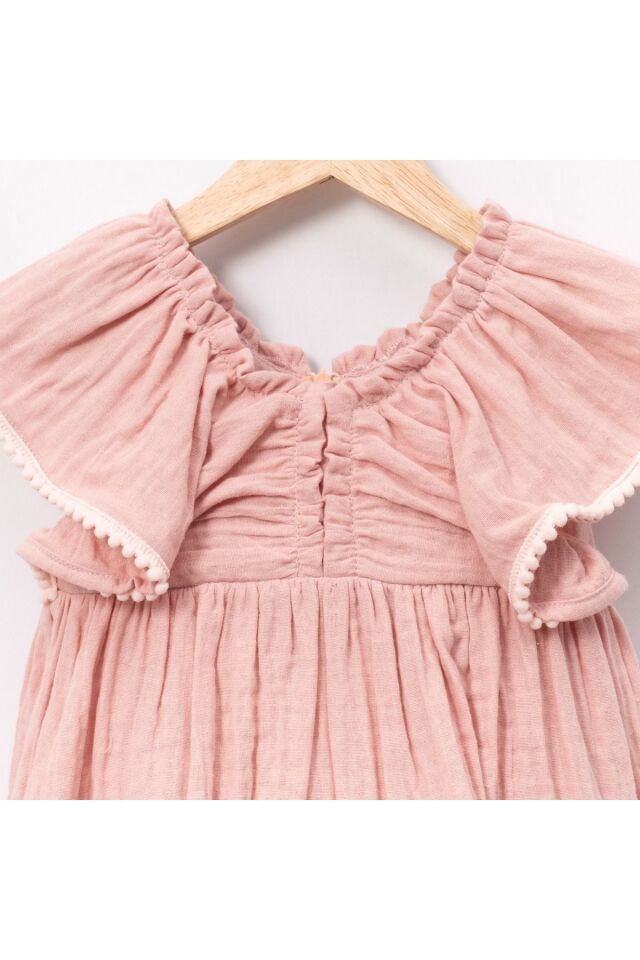 Clara Soft Kumaş Kız Çocuk Elbise Pembe - 2 Yaş