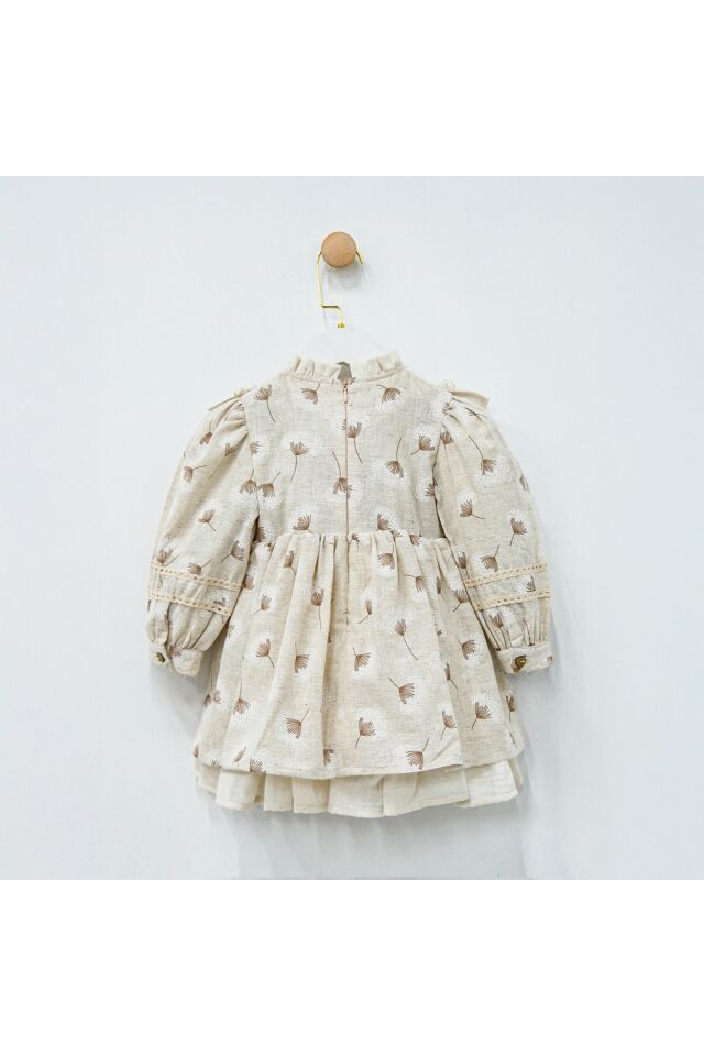 Pure Beauti Fırfır ve Dantel Yaka Kız Çocuk Elbise