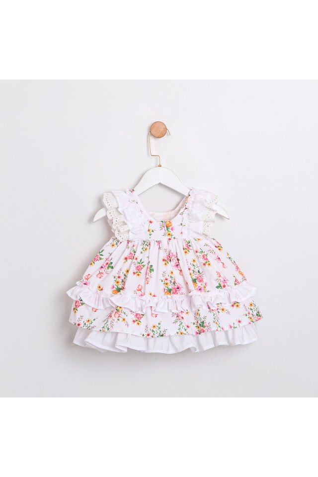 Flower Dream Kız Bebek Elbise Beyaz - 18-24 Ay