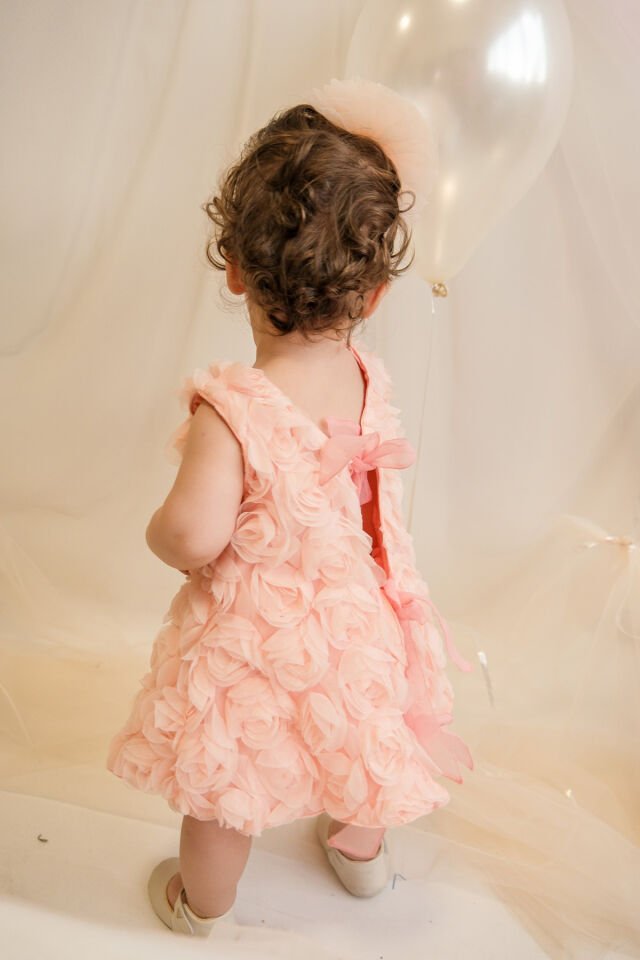 Rose Arkadan Bağlamalı Kız Bebek Takım