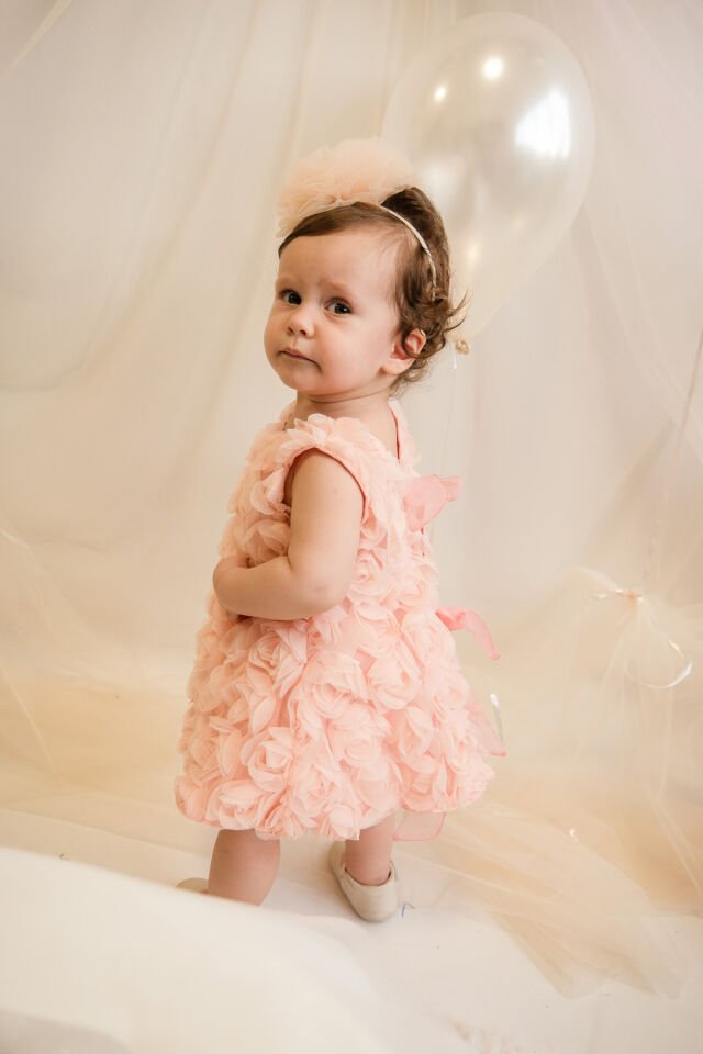 Rose Arkadan Bağlamalı Kız Bebek Takım