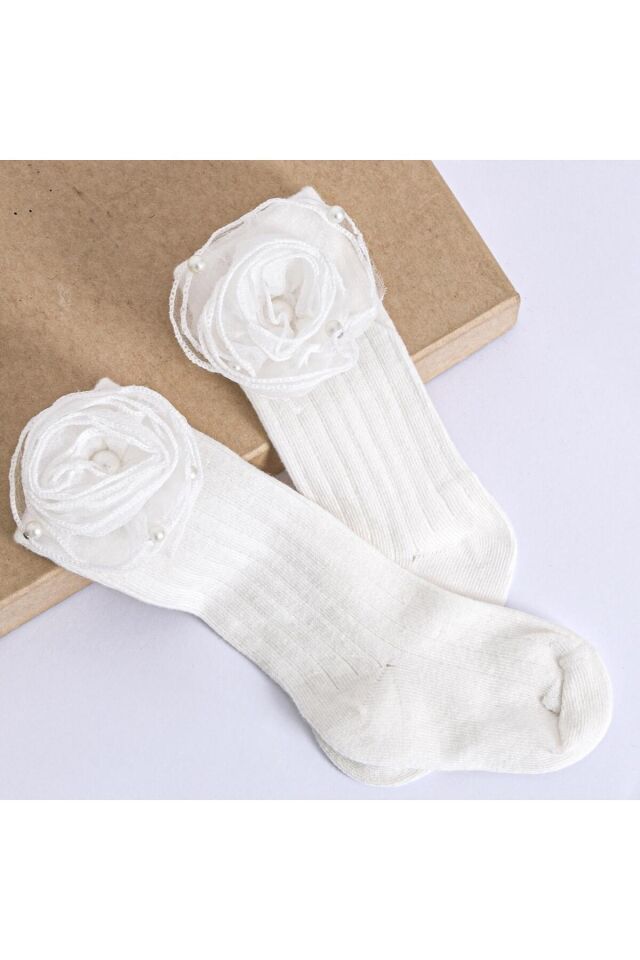 Bonita Güllü Kız Bebek Çorap